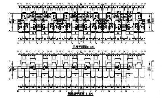 5层坡屋顶住宅楼建筑设计CAD图纸 - 3