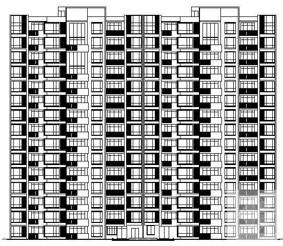 15层塔式高层住宅楼建筑方案设计CAD施工图纸 - 1