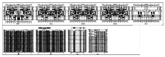 15层塔式高层住宅楼建筑方案设计CAD施工图纸 - 3