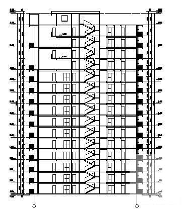 15层塔式高层住宅楼建筑方案设计CAD施工图纸 - 4