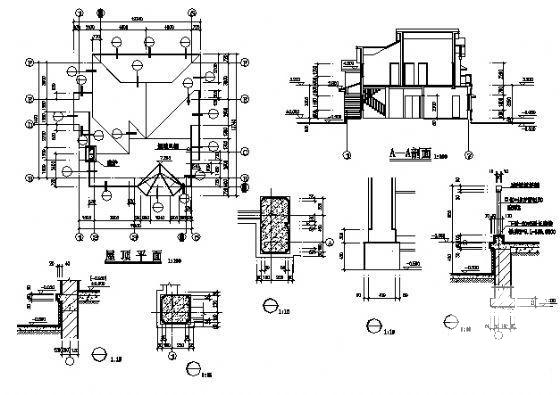 独立别墅建筑CAD图纸扩初图纸 - 1