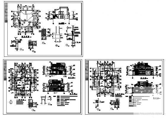 独立别墅建筑CAD图纸扩初图纸 - 3