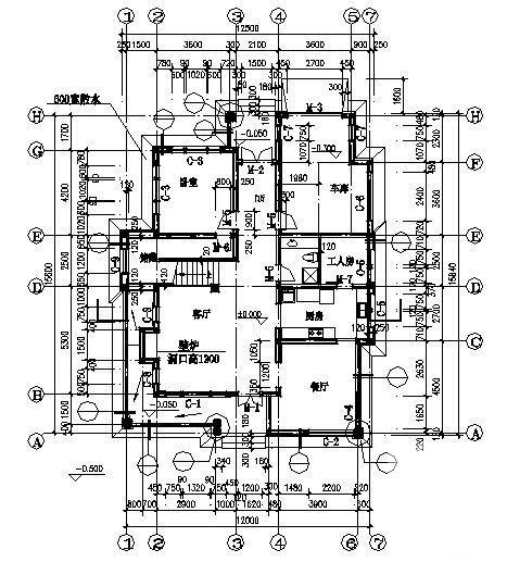 独立别墅建筑CAD图纸扩初图纸 - 4