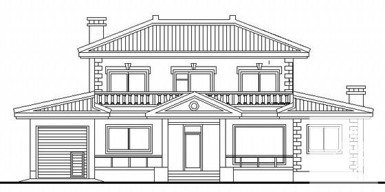 2层欧式小面积别墅式住宅楼建筑结构CAD施工图纸 - 2