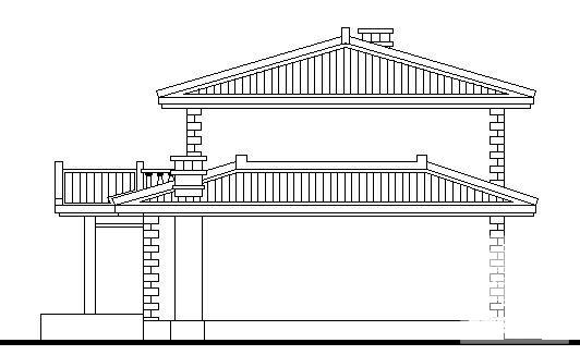 2层欧式小面积别墅式住宅楼建筑结构CAD施工图纸 - 3