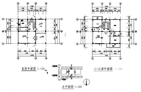 3层小型住宅楼建筑CAD图纸 - 3