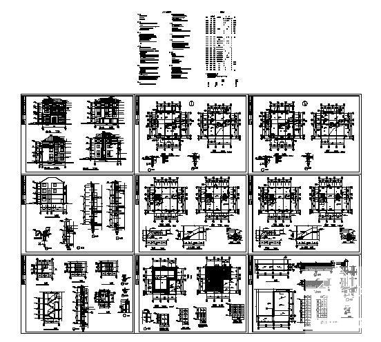 3层自家用房建筑设计CAD施工图纸 - 1