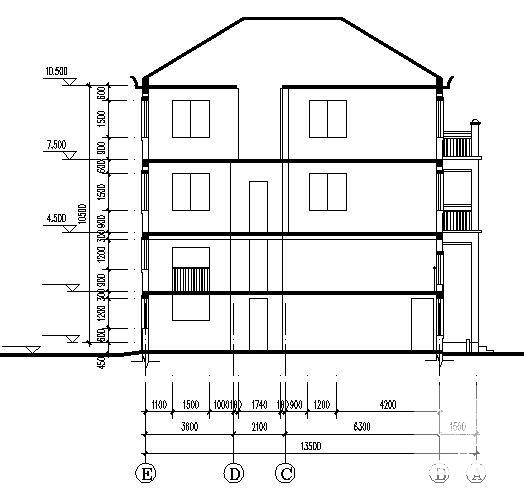 3层自家用房建筑设计CAD施工图纸 - 4