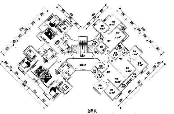 大学集资住宅搂建筑CAD图纸 - 3