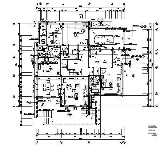 2层美式别墅建筑CAD图纸 - 3
