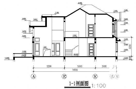 2层美式别墅建筑CAD图纸 - 4
