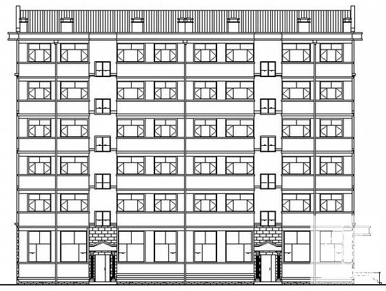 抗旱服务站6层商宅楼建筑CAD施工图纸 - 4