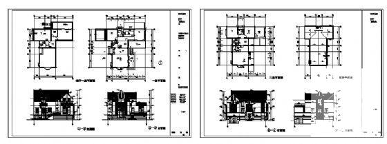 2层独立别墅建筑设计CAD图纸 - 4