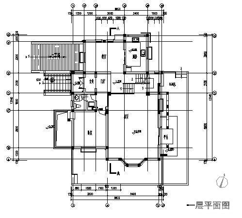 2层独立别墅建筑CAD图纸 - 1