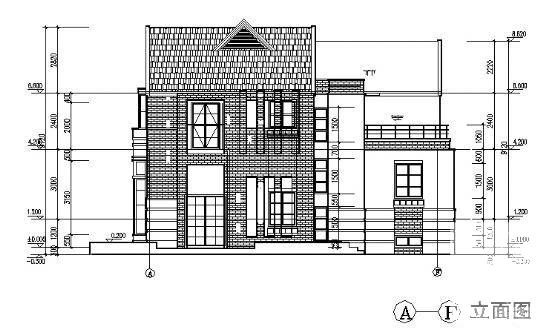 2层独立别墅建筑CAD图纸 - 2