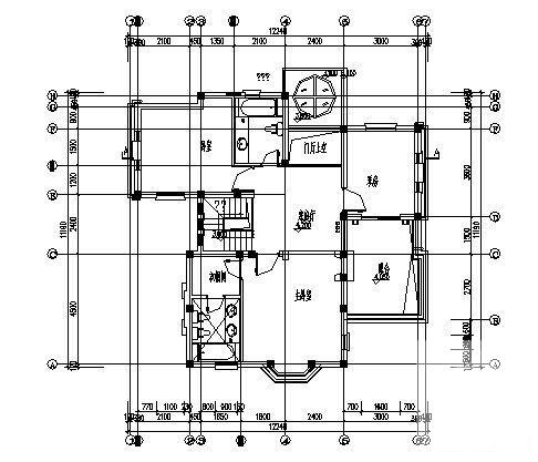 2层独立别墅建筑设计CAD图纸 - 3