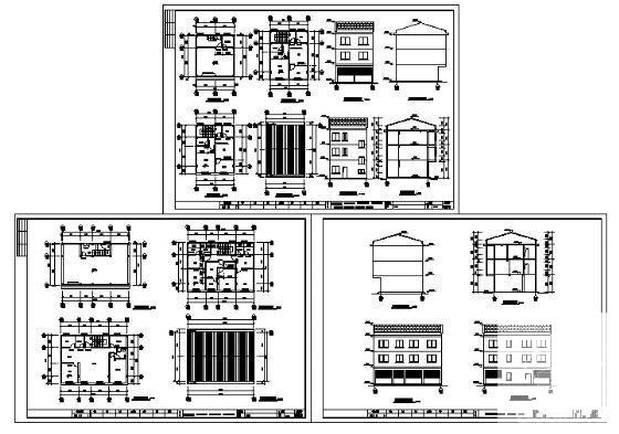 新农村3层住宅楼建筑CAD图纸 - 2