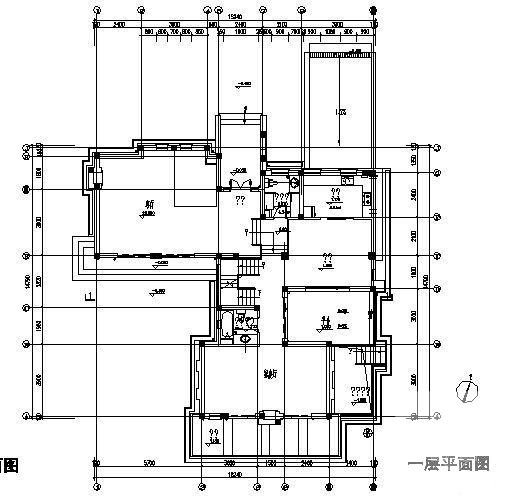 2层欧式独立别墅建筑设计CAD图纸 - 1