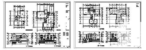 2层欧式独立别墅建筑设计CAD图纸 - 2