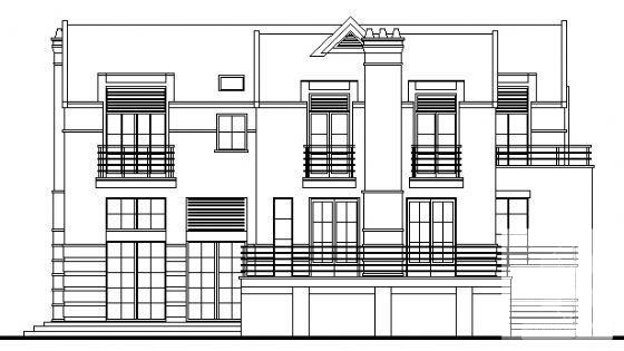 2层欧式独立别墅建筑设计CAD图纸 - 4