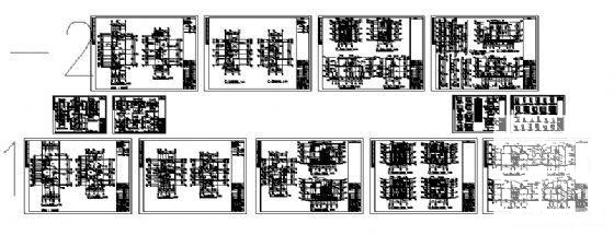 3层住宅楼搂群建筑CAD图纸（6组住宅楼） - 1