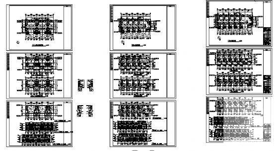 3层住宅楼搂群建筑CAD图纸（6组住宅楼） - 2