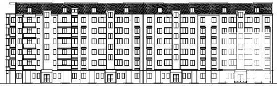 动迁小区多层住宅楼建筑设计CAD图纸 - 2