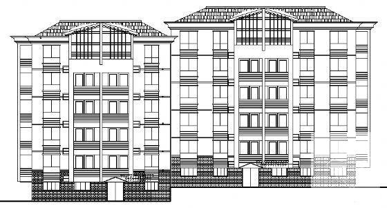 住宅楼小区5层住宅楼单体建筑设计CAD图纸 - 3