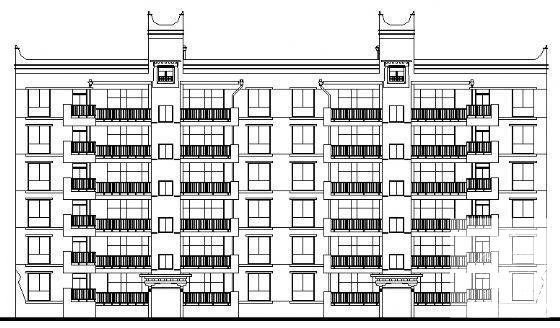6层砖混住宅楼建筑方案设计CAD图纸 - 3
