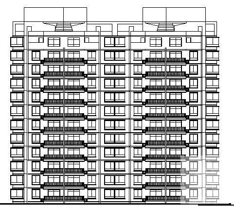 11层小高层住宅楼建筑设计CAD图纸 - 2