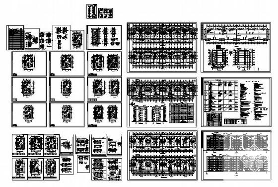 科学研究院6层住宅楼建筑施工CAD图纸（标注详细） - 1