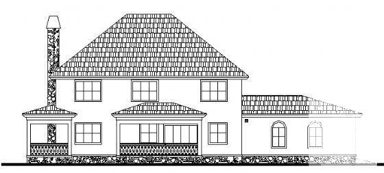 2层高档别墅建筑CAD图纸 - 1