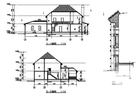 2层高档别墅建筑CAD图纸 - 4