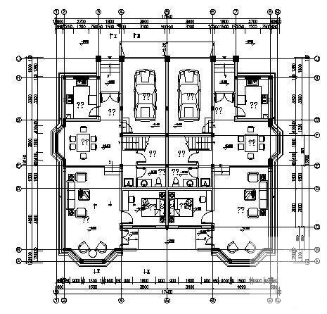 2层双拼联排别墅建筑设计图纸（L2对称设计） - 2