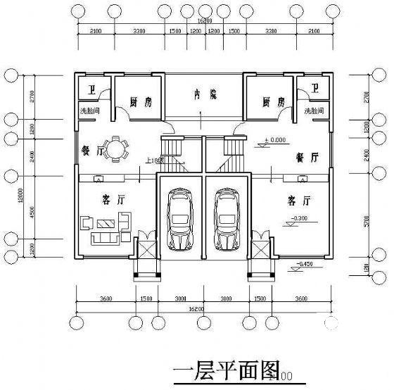 简单精致的3层联排别墅建筑CAD图纸 - 3