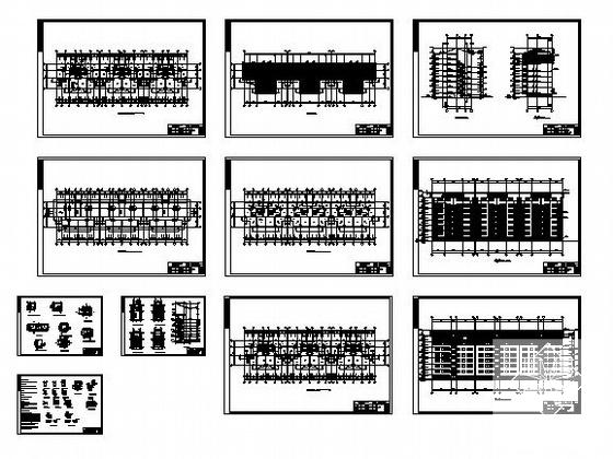 7层砖混结构住宅楼建筑施工CAD图纸（英红瓦坡屋顶） - 1