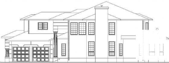 2层欧式别墅建筑设计CAD图纸（标注详细） - 3
