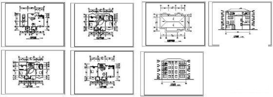 比较实用的4层别墅建筑CAD图纸 - 4