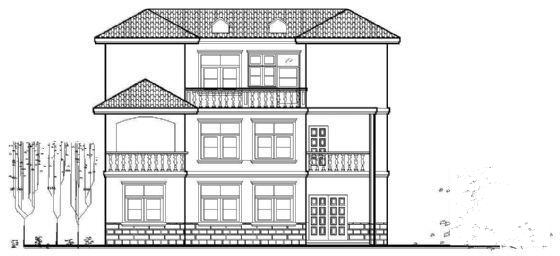 新农村3层别墅建筑CAD图纸 - 1