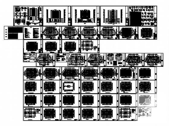 16层框架结构商住楼建筑结构CAD施工图纸 - 2