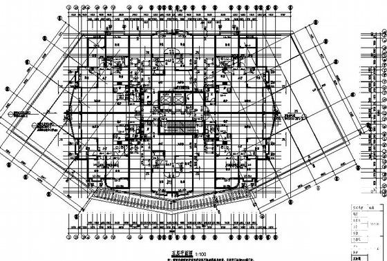 16层框架结构商住楼建筑结构CAD施工图纸 - 3
