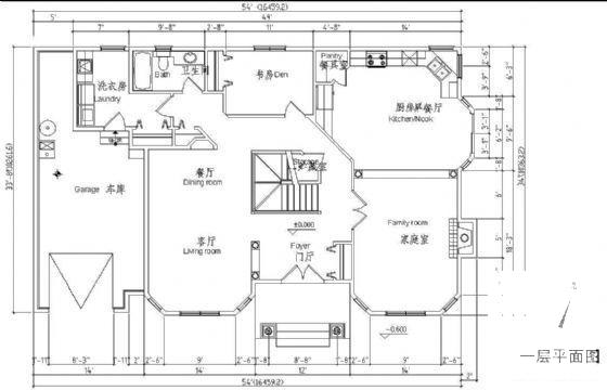 2层欧式别墅建筑设计CAD图纸 - 2