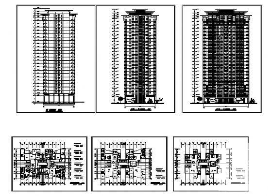 小区24层住宅楼建筑设计CAD图纸 - 3