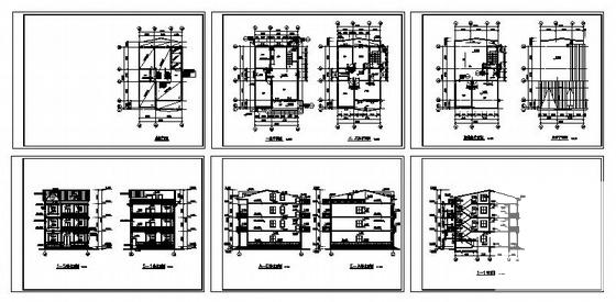 3层新农村住房建筑设计CAD图纸 - 2
