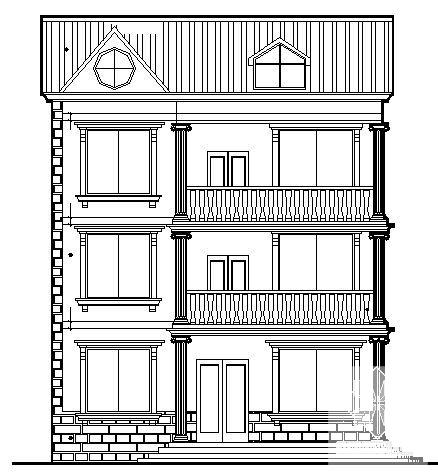 3层新农村住房建筑设计CAD图纸 - 4