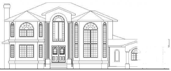 简单的2层欧式别墅建筑CAD图纸 - 1