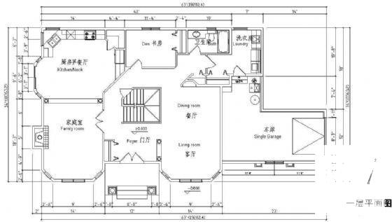 简单的2层欧式别墅建筑CAD图纸 - 3