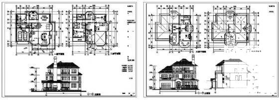 3层欧式别墅建筑CAD图纸（C1户型） - 2