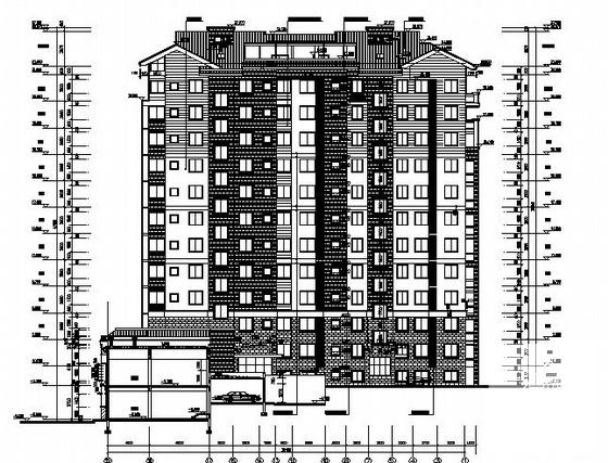 框架剪力墙结构住宅小区住宅楼群建筑施工CAD图纸 - 2