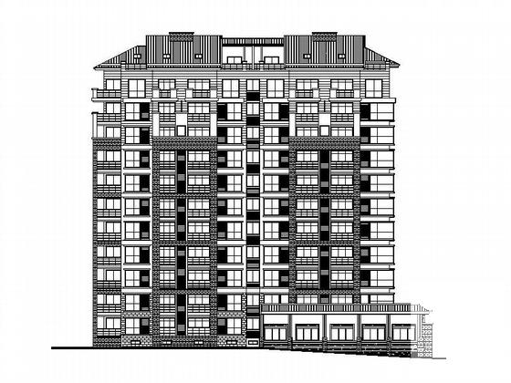 框架剪力墙结构住宅小区住宅楼群建筑施工CAD图纸 - 3